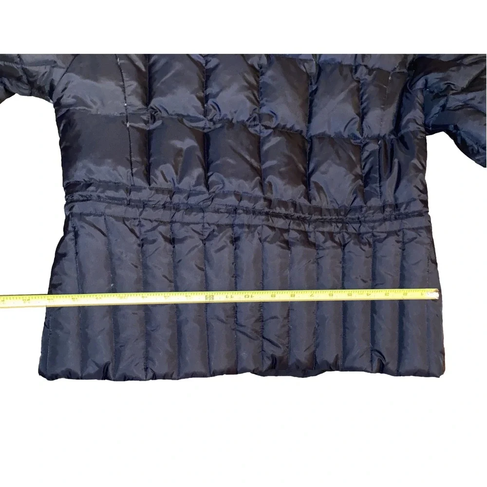 Steve Madden Juniors Puffer Coat Down Nylon Winter Black Logo Warm Girls Sz XL